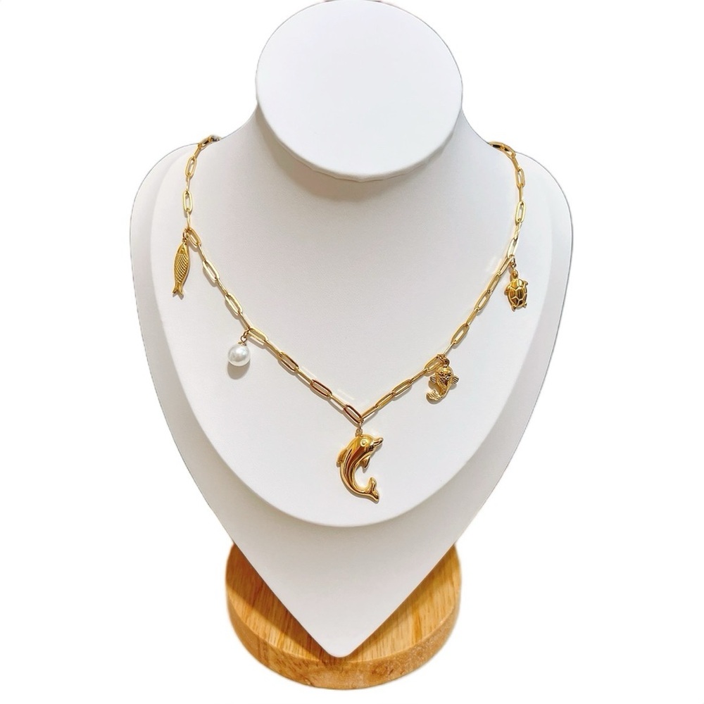✨ Cute ocean charm stainless steel necklace - Picture 3 of 10
